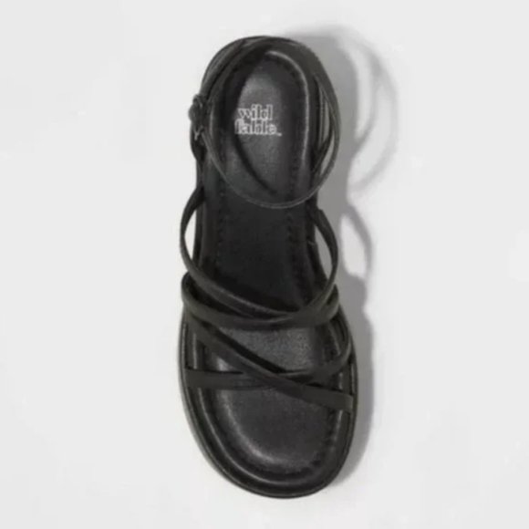 Women's Liza Platform Wedge Heels Black - Wild Fable™ 9.5 - Picture 3 of 11
